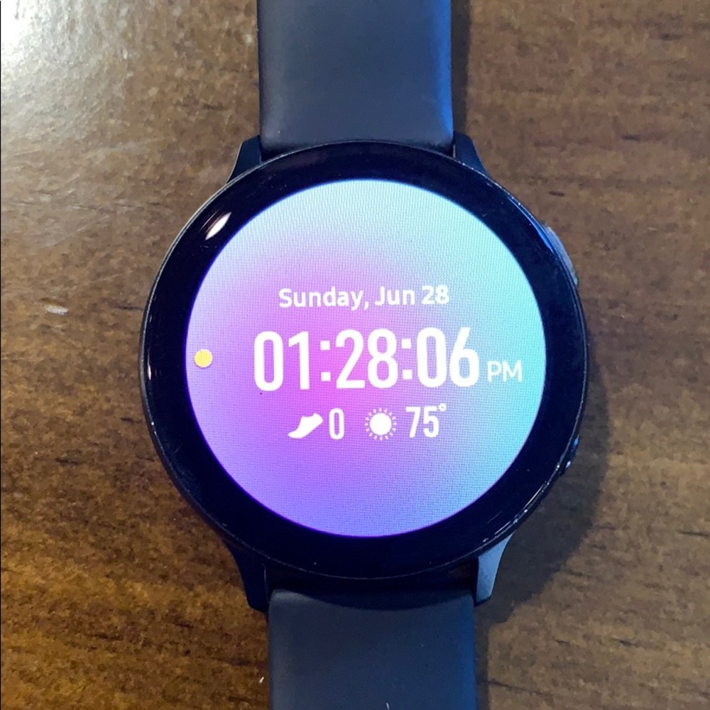 Samsung Galaxy Watch and earbuds